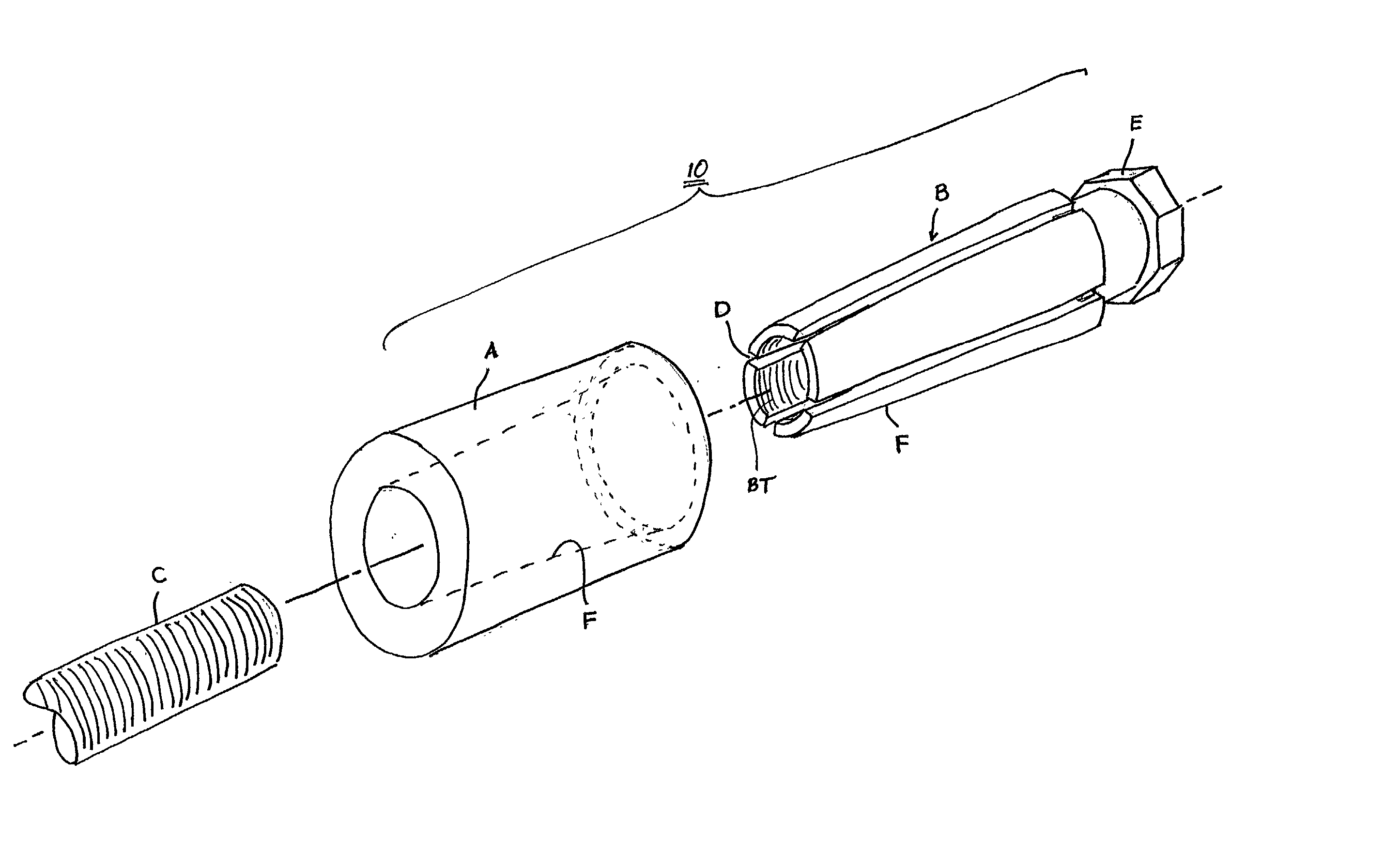 Threaded compression-enhanced fastening device for use with threaded rods