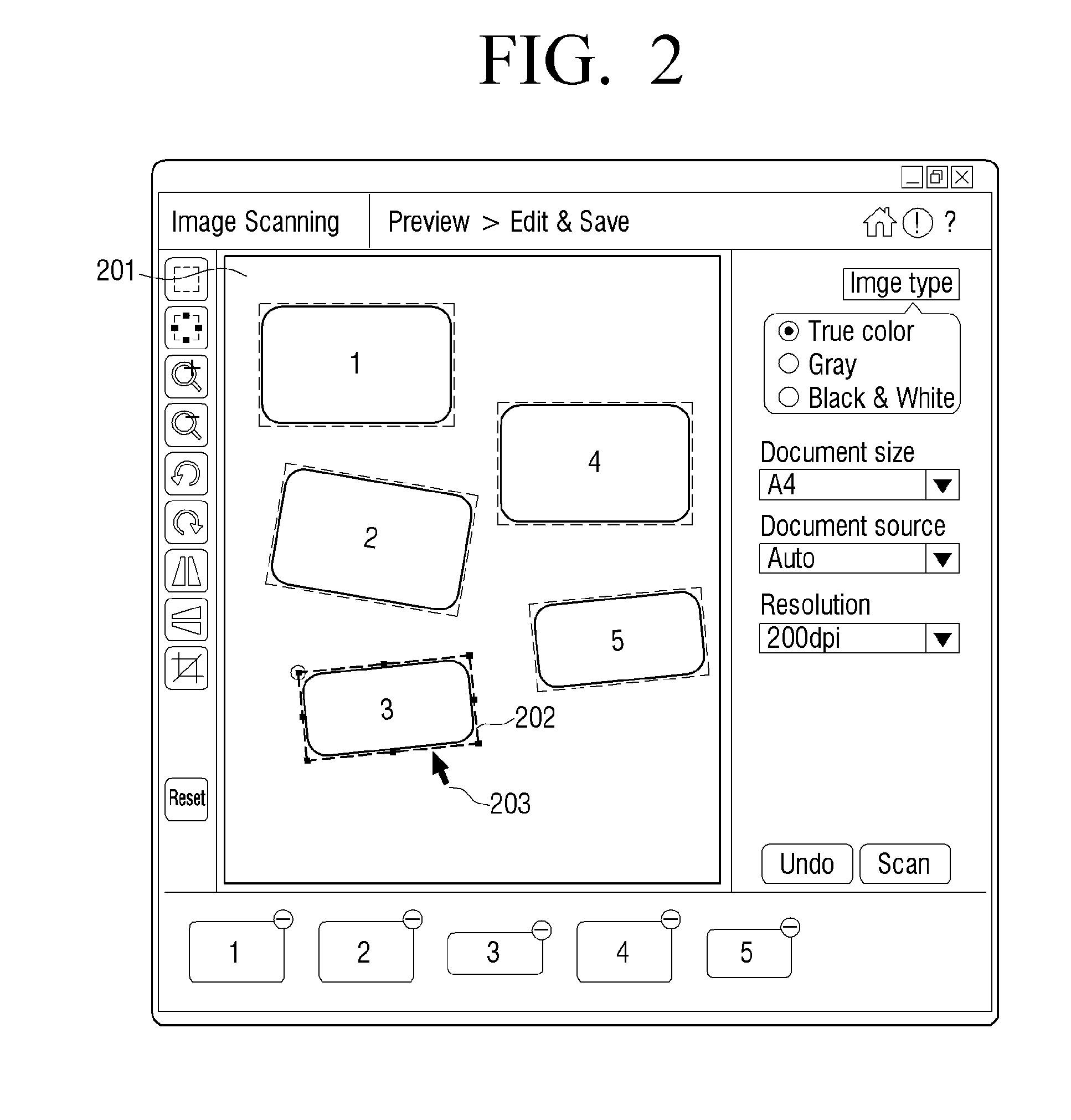 Method of editing static digital combined images comprising images of multiple objects