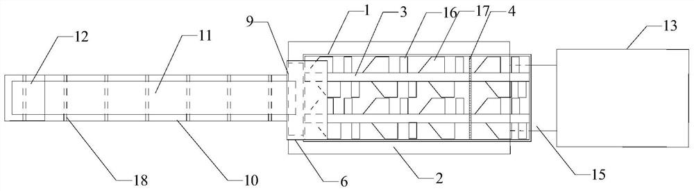 Spiral continuous stirring device for paste filling material and paste material preparation method