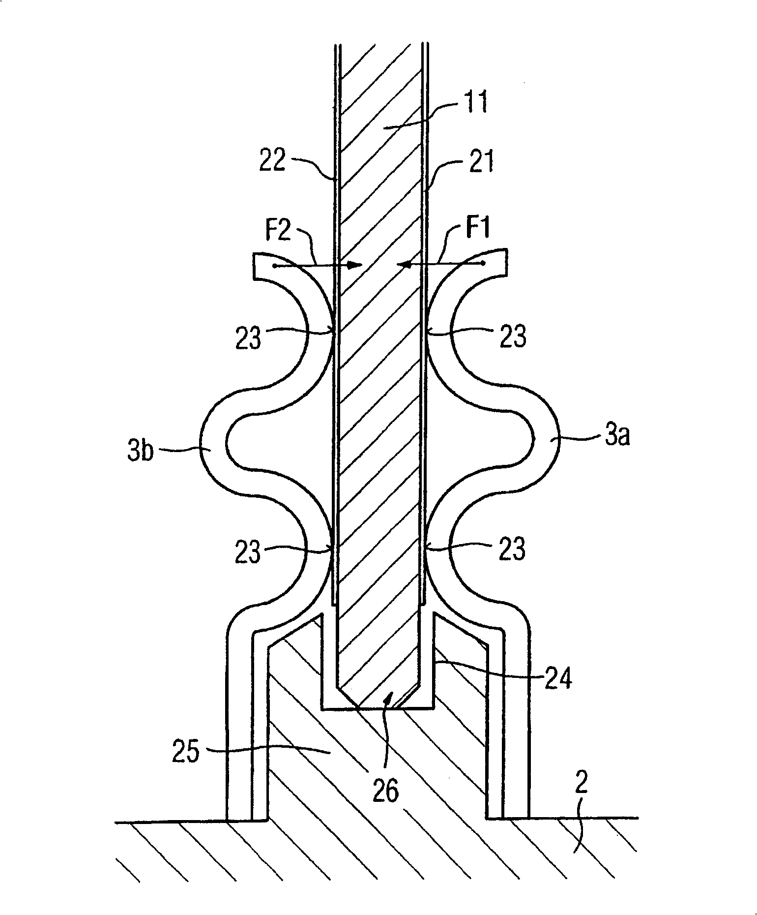 Multipoint plug for electrically connecting metal strip conductors arranged on both sides of a circuit board