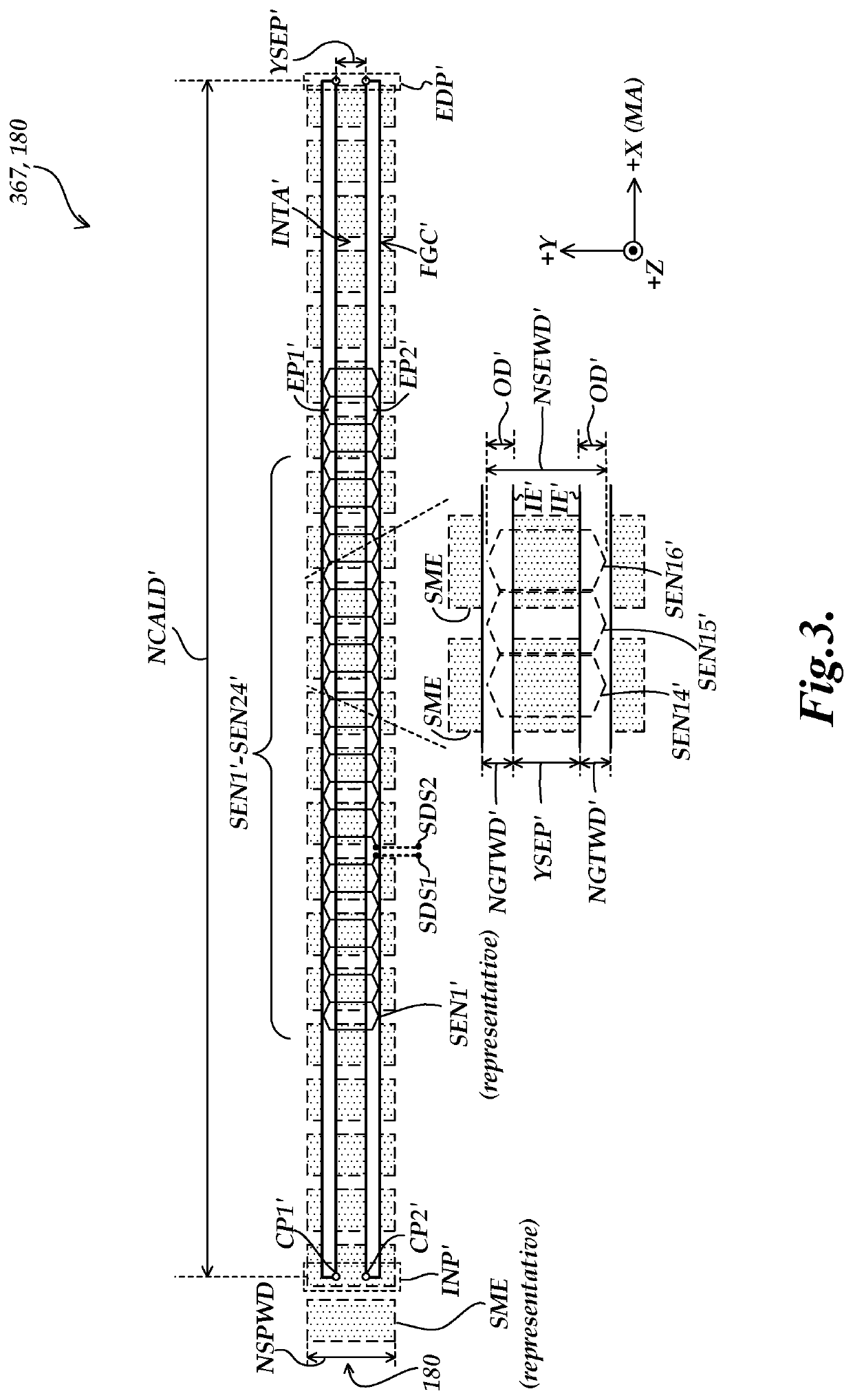 Transmitter and receiver configuration for inductive position encoder