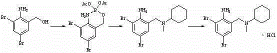 Method for synthesizing bromhexine hydrochloride