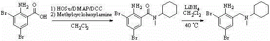 Method for synthesizing bromhexine hydrochloride