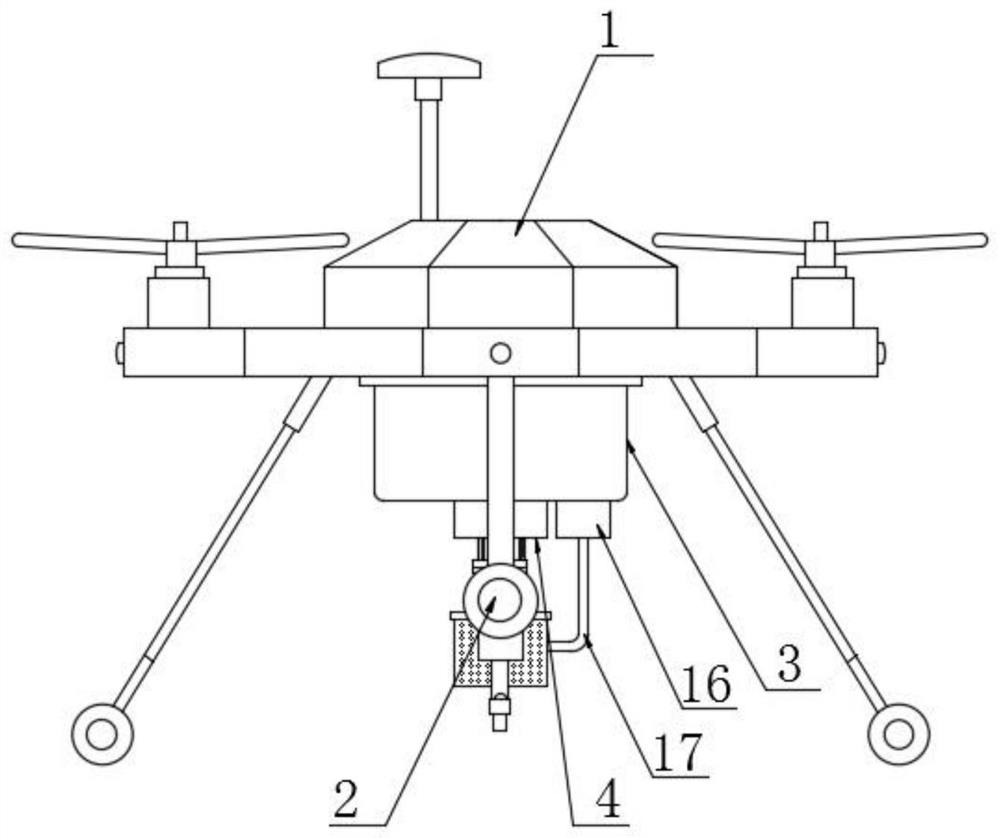 Method for carrying out supplementary pollination on hybrid wheat by using drone