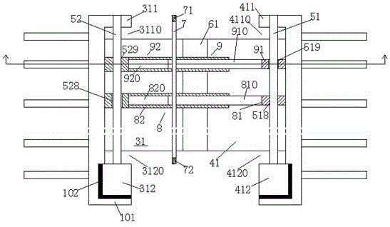 A bridge with a noise-reducing self-cleaning expansion joint device