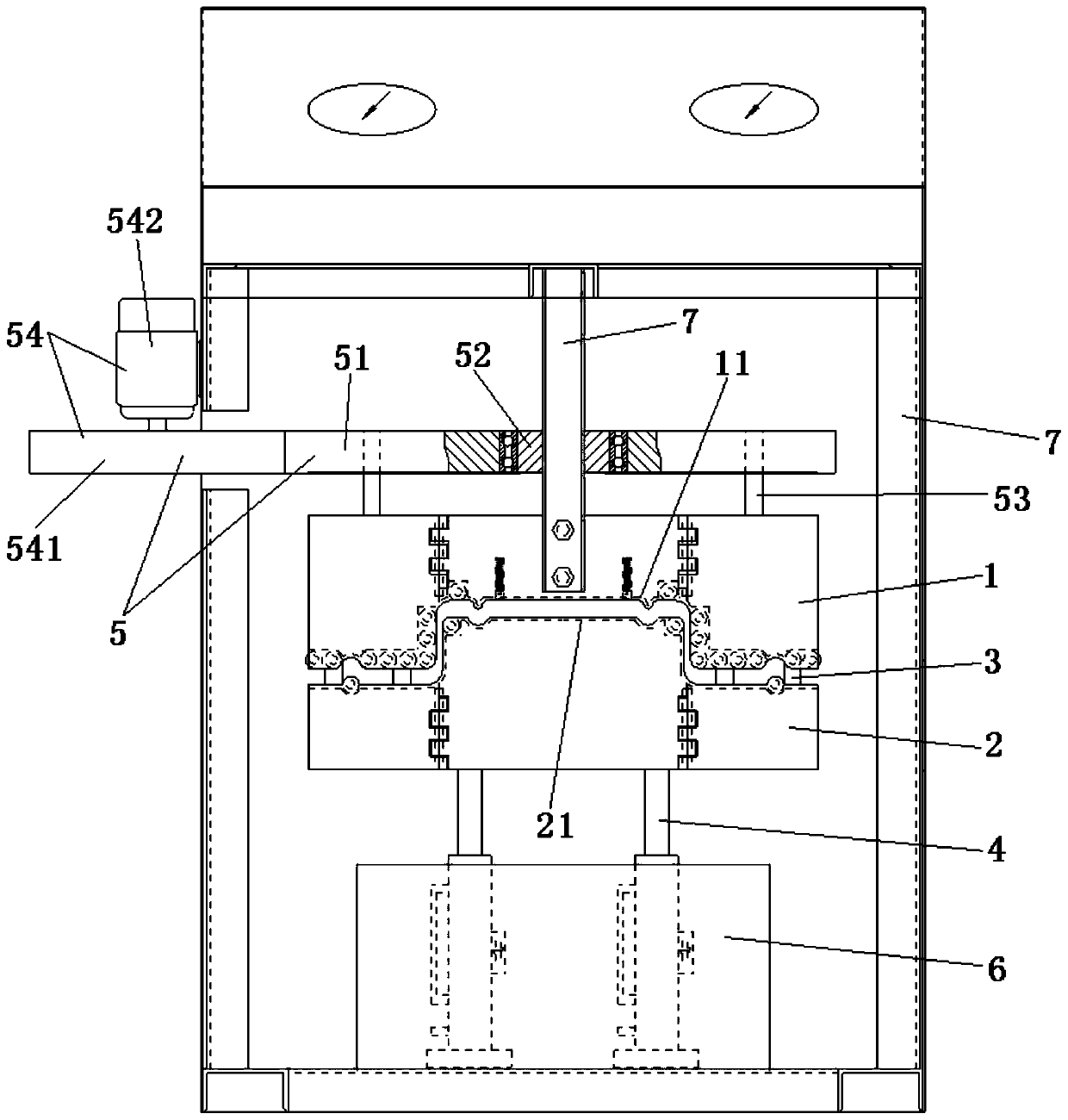 One-time forming machine for steel support