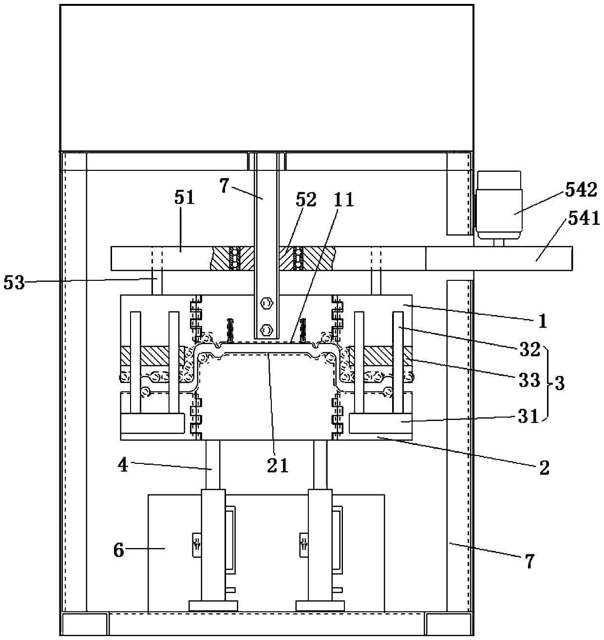 One-time forming machine for steel support