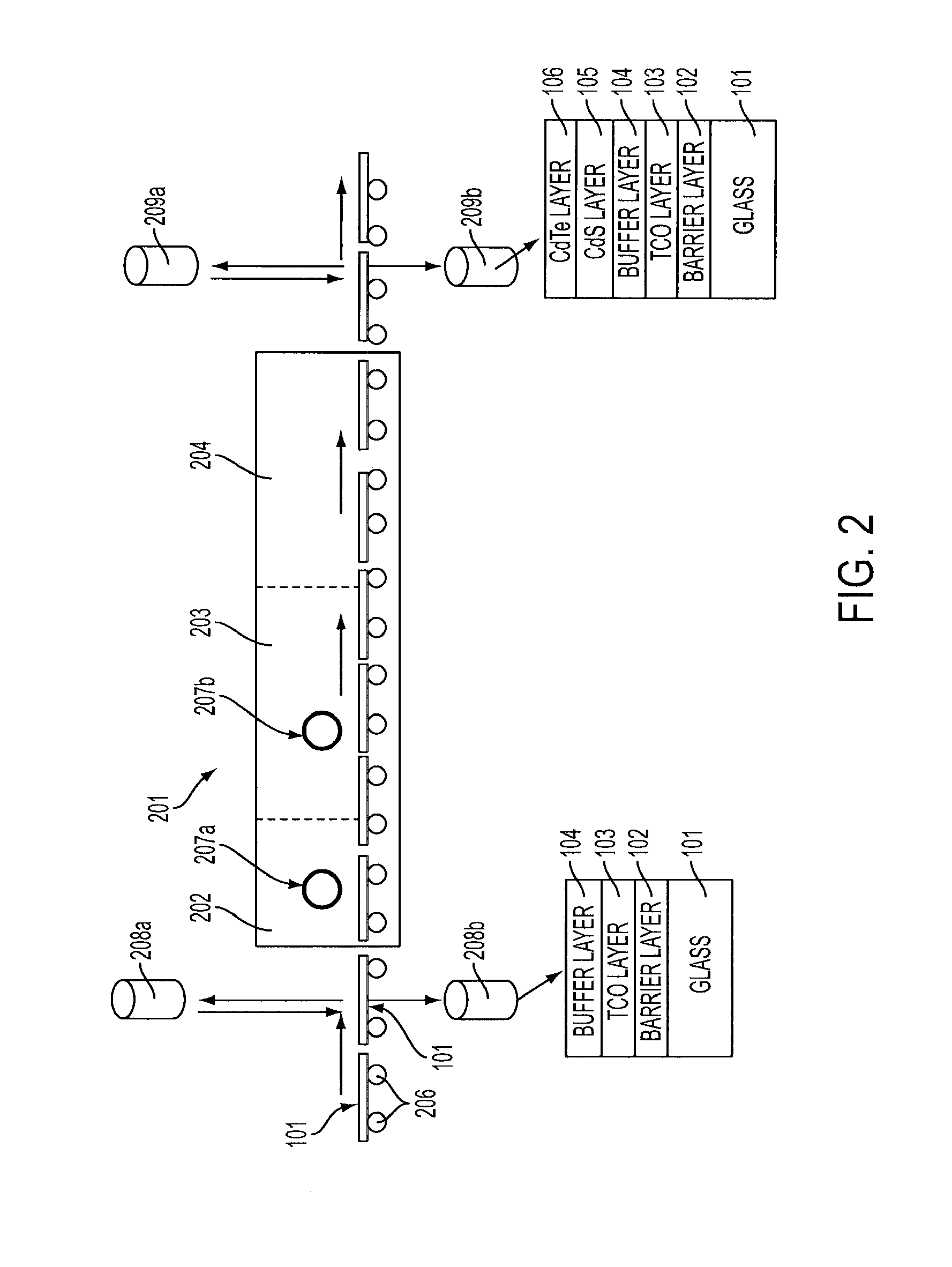 Method and system for in-line real-time calculation of thicknesses of semiconductor layers of a photovoltaic device