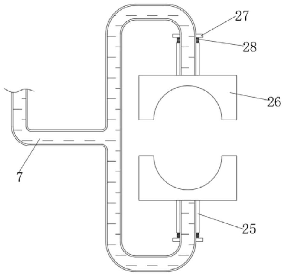 A horizontal pipe fixing device for mechanical processing
