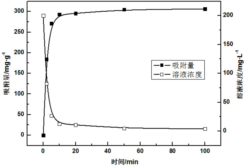 Nanometer magnesium silicate adsorbing material and preparation method therefor