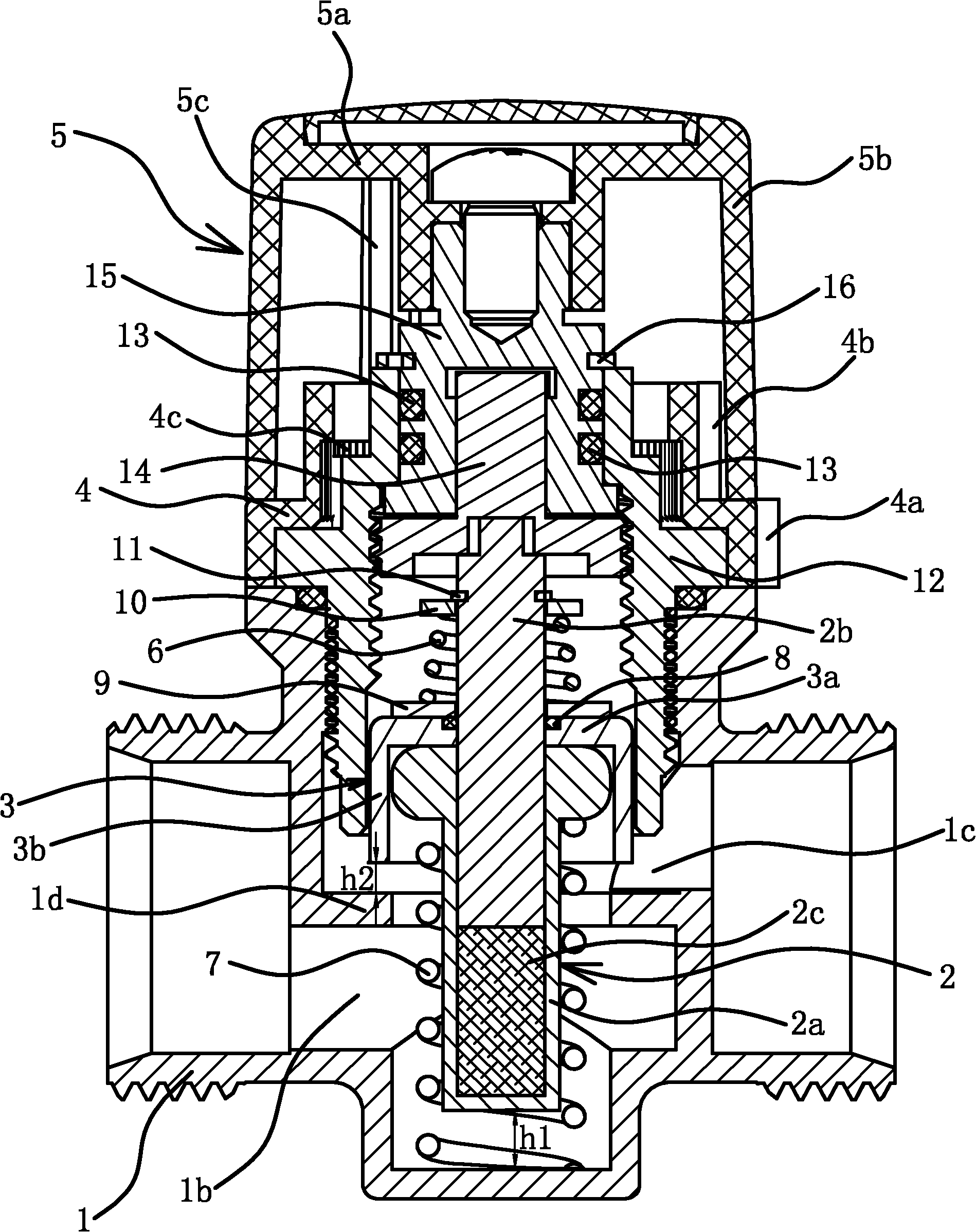 Floor heating thermostatic valve