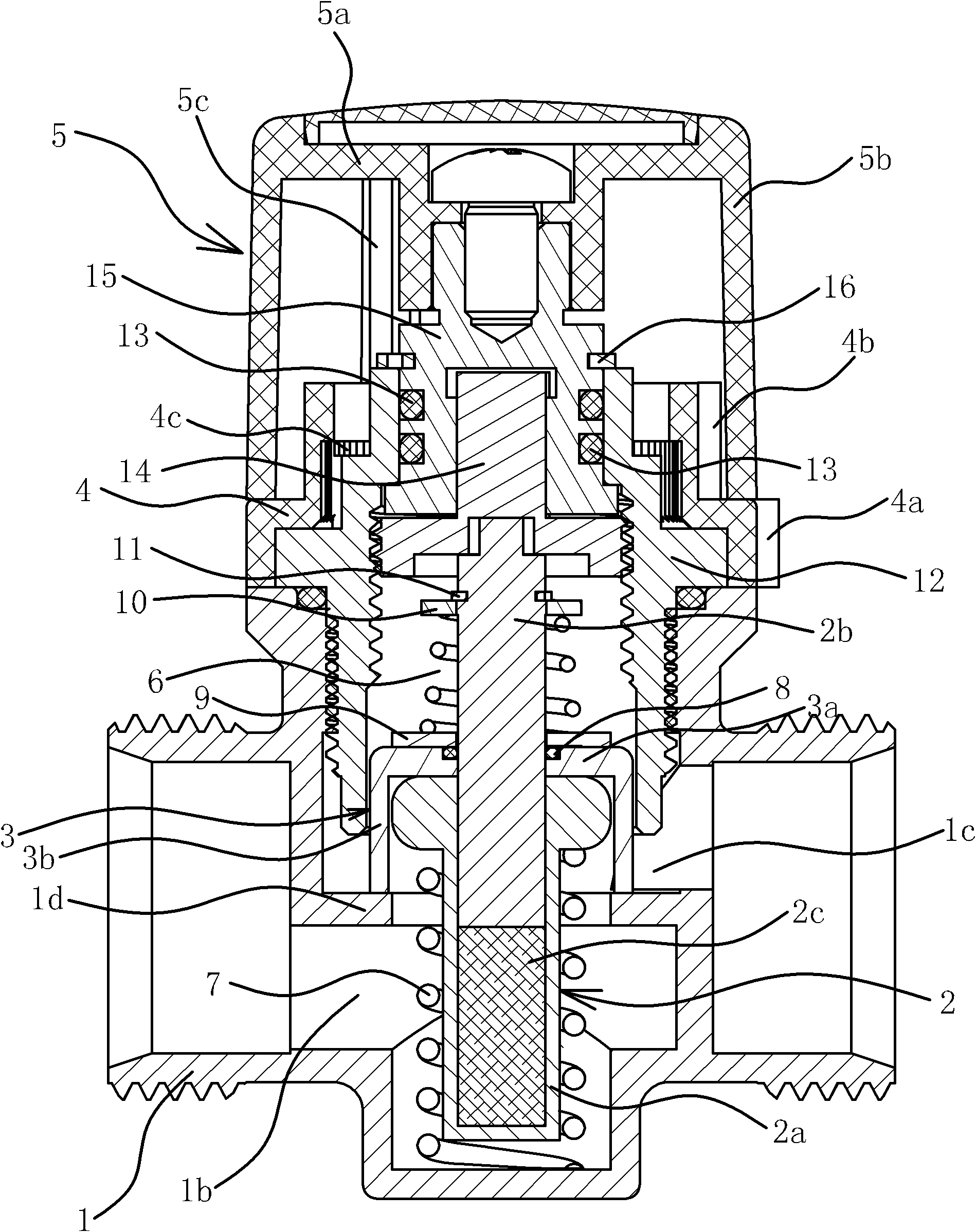 Floor heating thermostatic valve