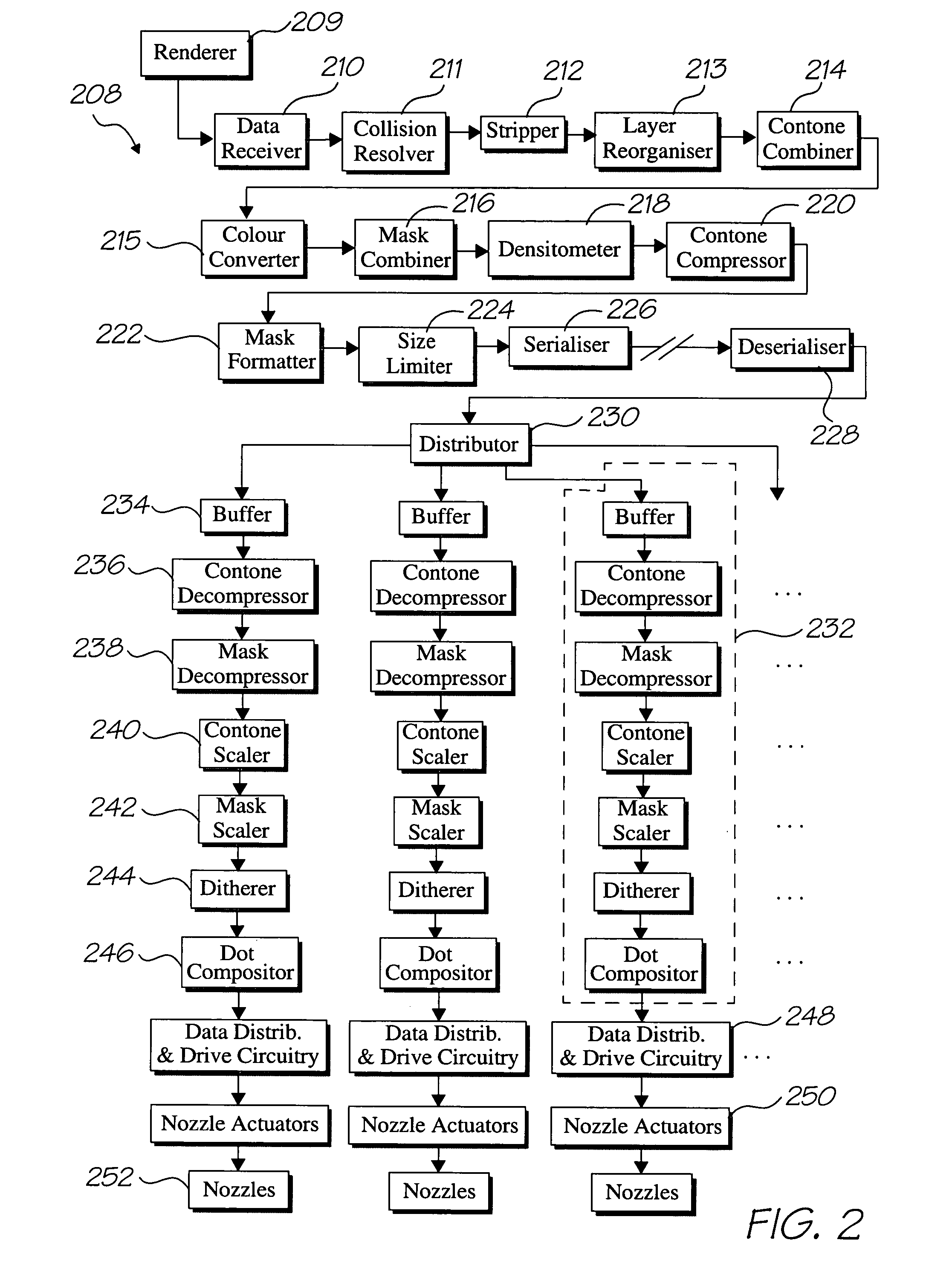 Display device configured such that an edge of print media is visible above an upper edge of the device
