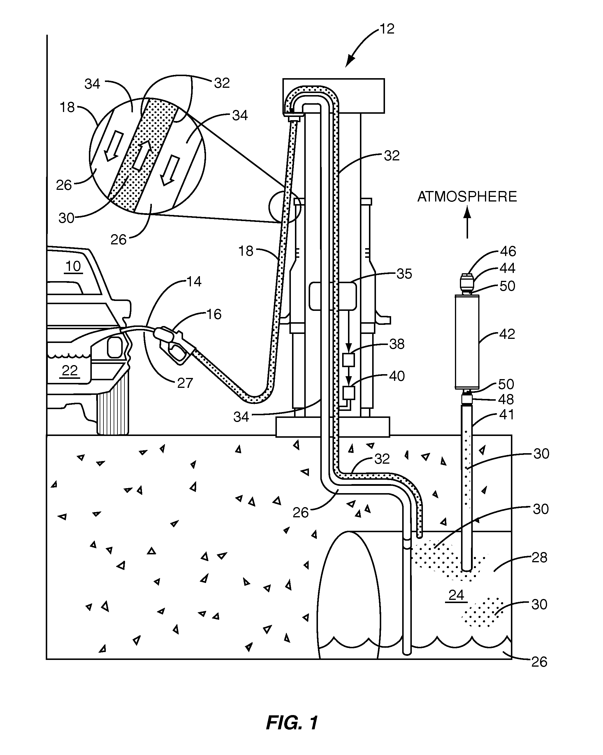 Fuel storage tank pressure management system and method employing a carbon canister