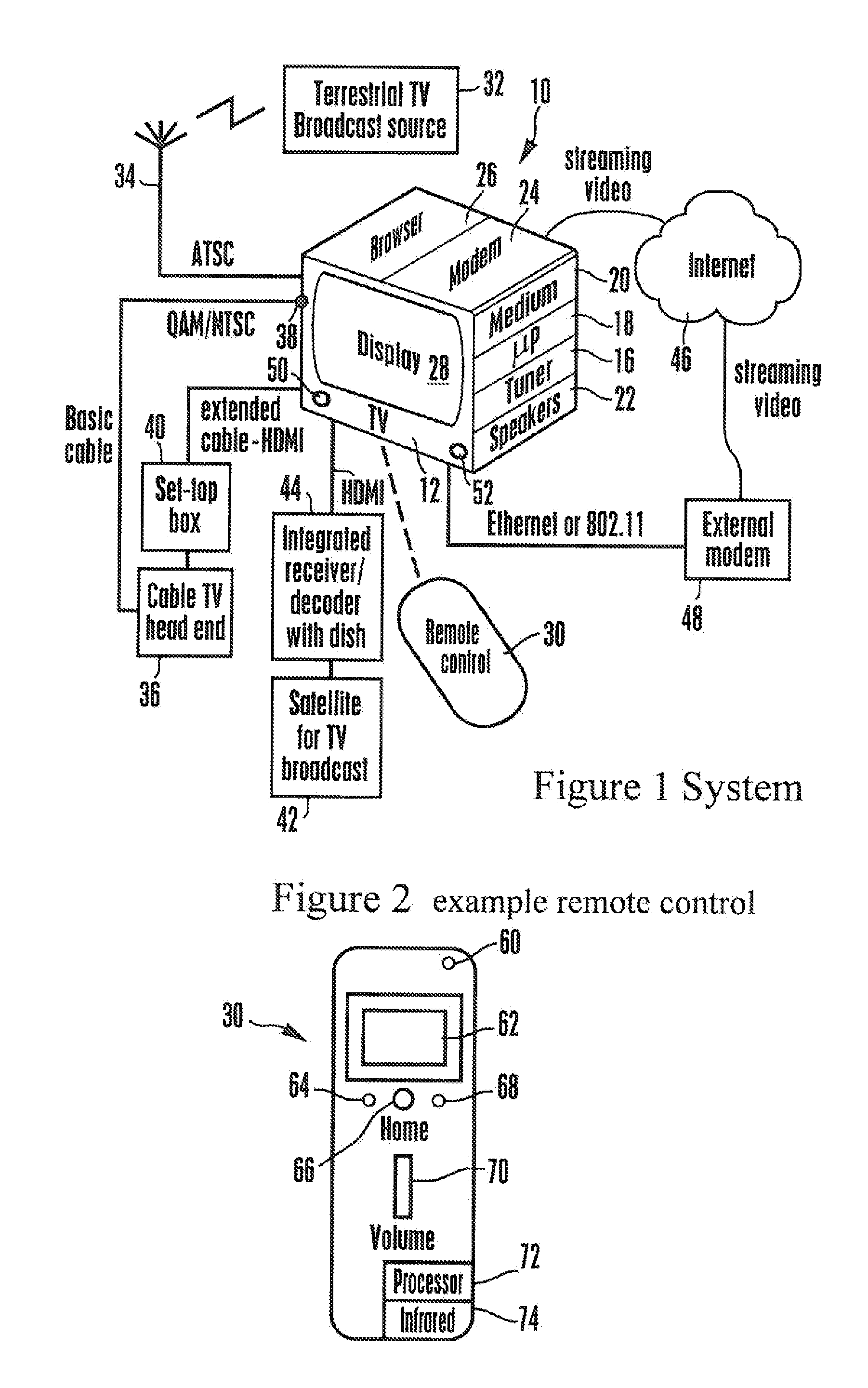 User interface for audio video display device such as TV