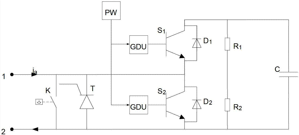 Submodule unit of voltage source transverter based on full control components