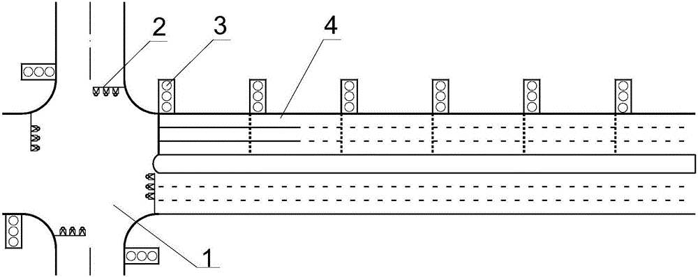 Multi-virtual signal linear linkage control system for road intersection and its control method