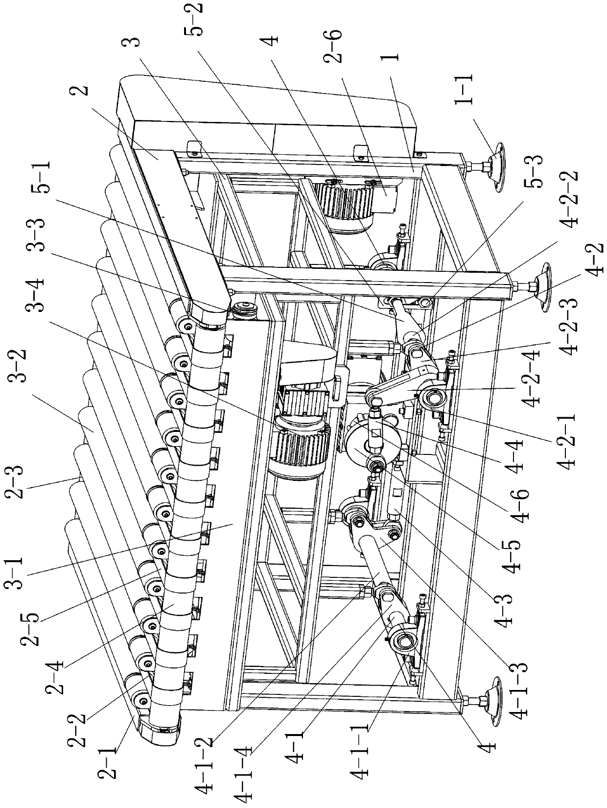 Jacking and transferring conveying device