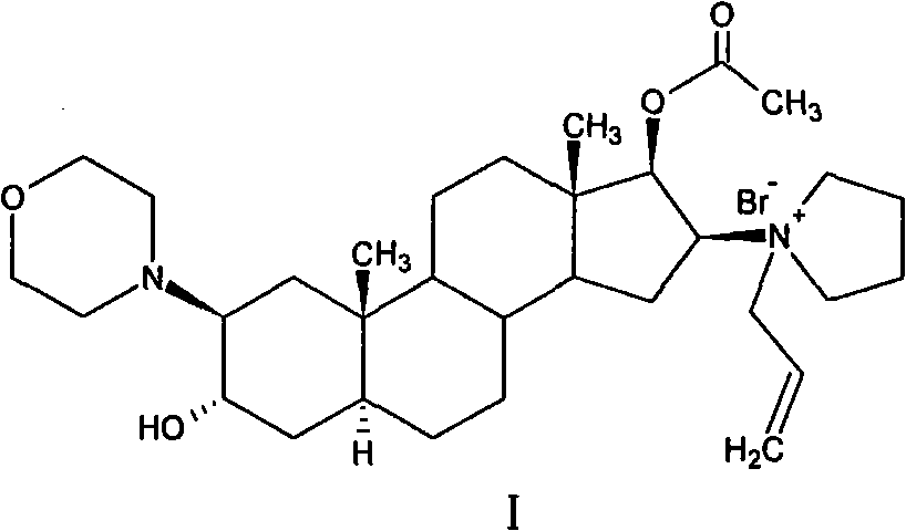 High-purity (2 beta, 3 alpha, 5 alpha, 16 beta, 17 beta)-2-(4-morpholinyl)-16-(1-pyrrolidinyl)-androstane-3,17-diol or composition thereof and preparation method thereof