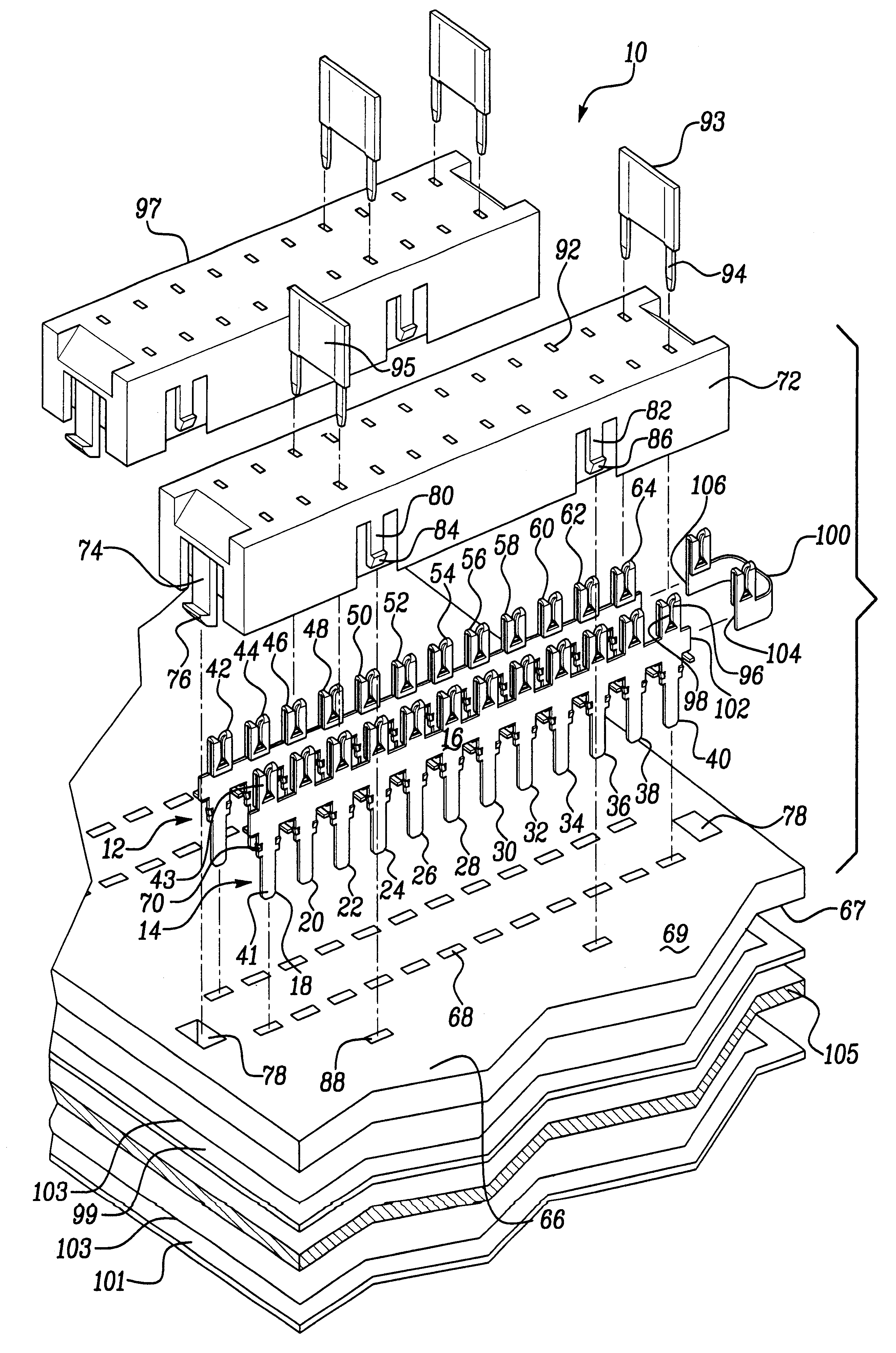 Method and apparatus for selectively connecting electrical circuits and components