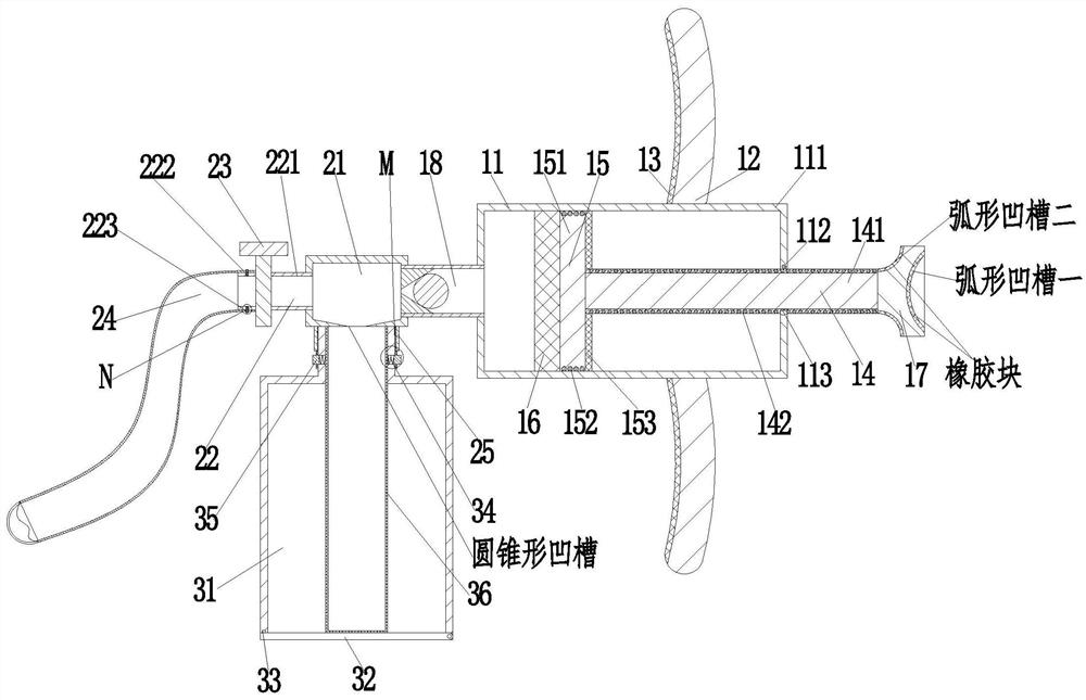 Manual drawing type sputum suction device