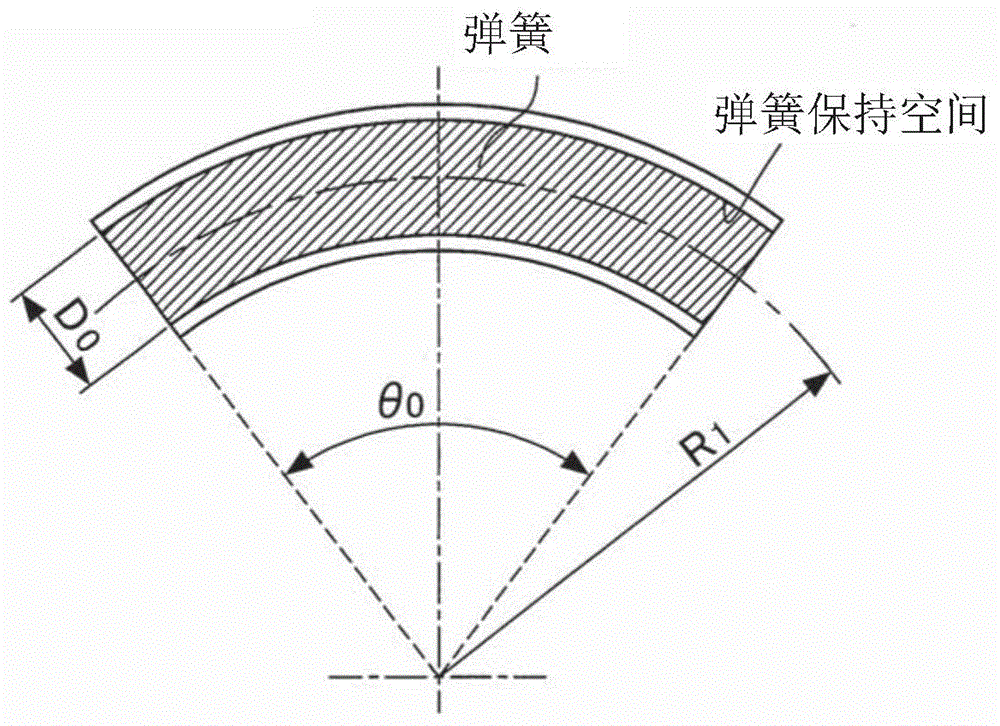 Arc spring and damper device