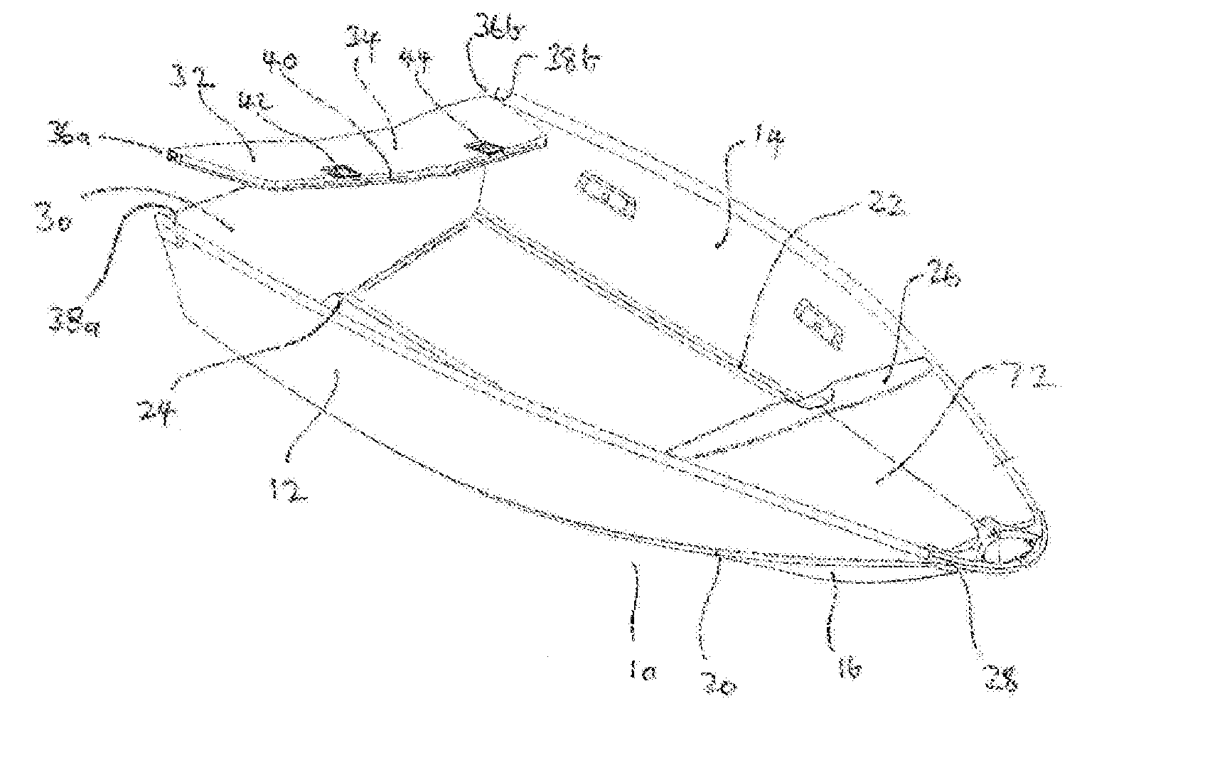 Stern Transom and Seating of a Collapsible Boat Hull