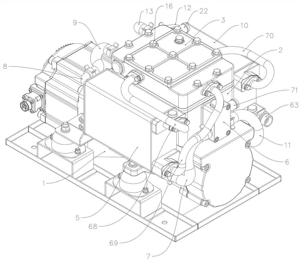 Oil-free piston air compressor for new energy vehicles