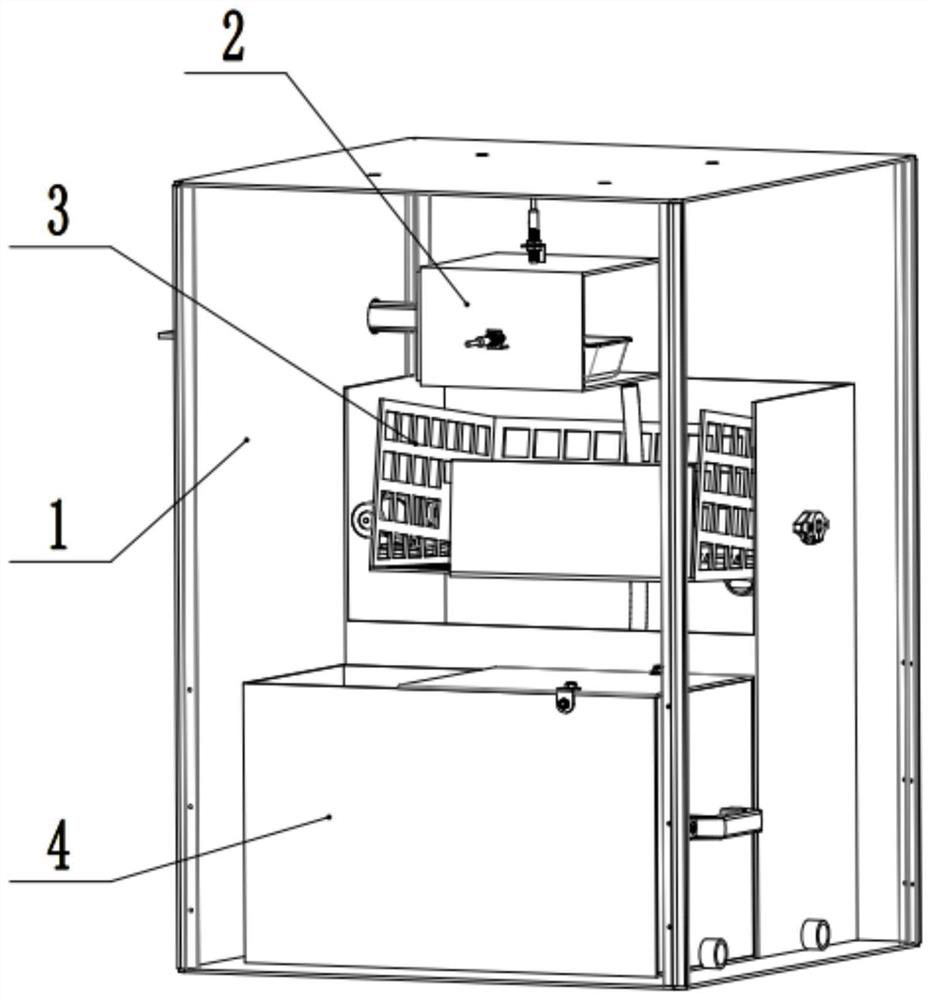 Take-out meal box recycling device and using method thereof