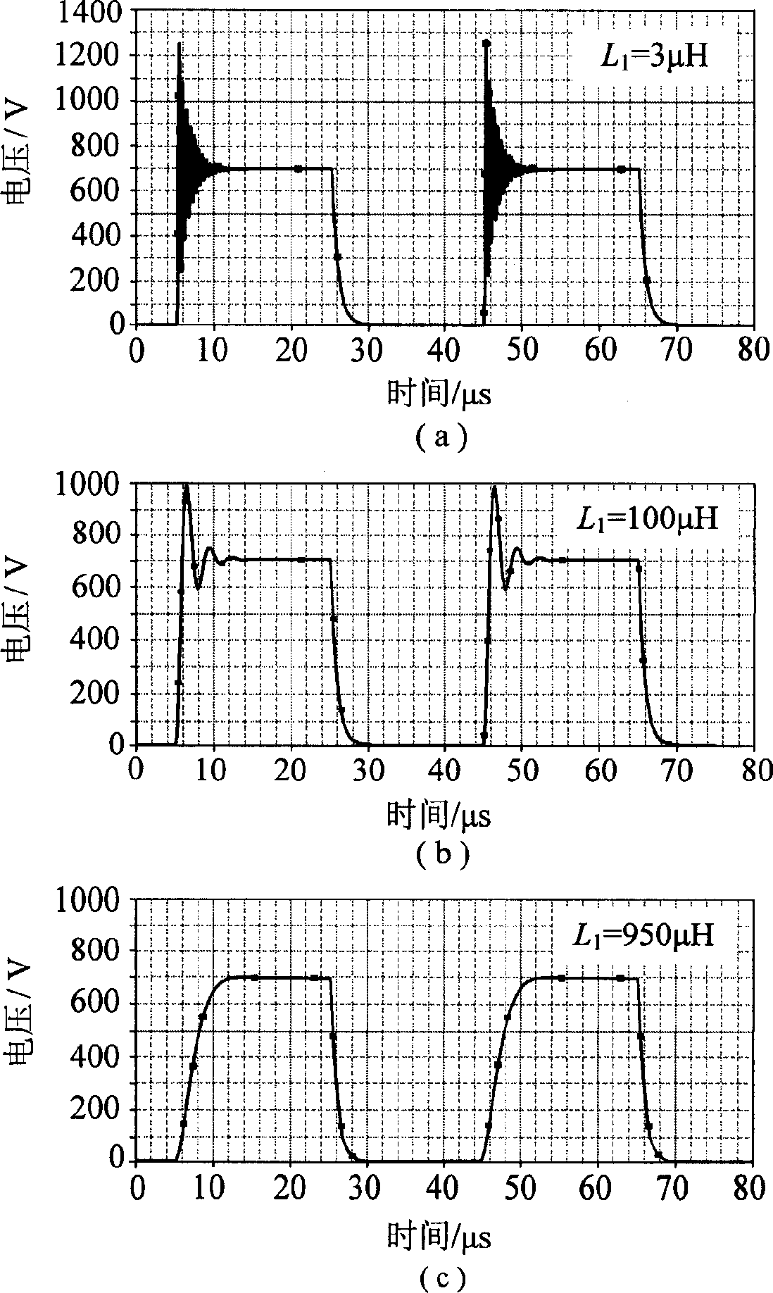 Matching circuit between pulse power source and capacitive load