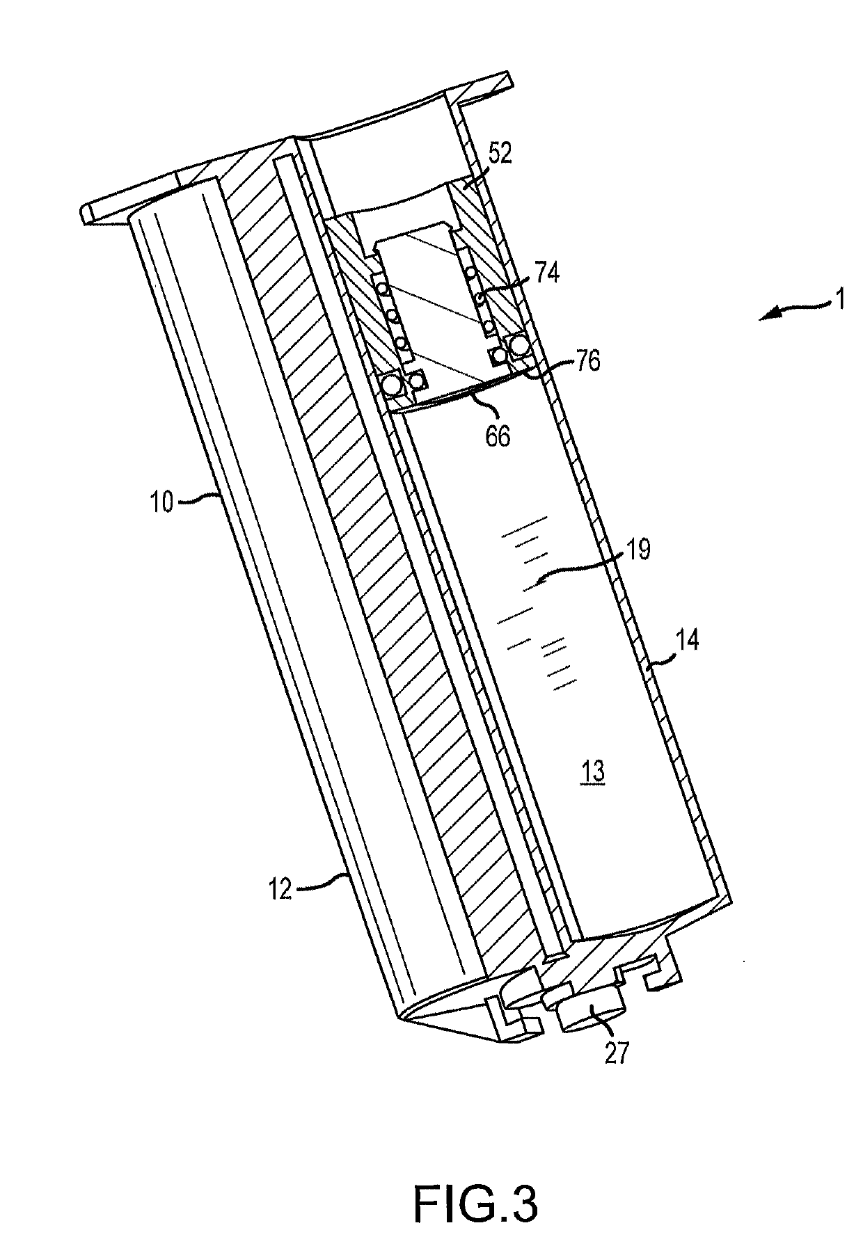 Syringe with piston assembly