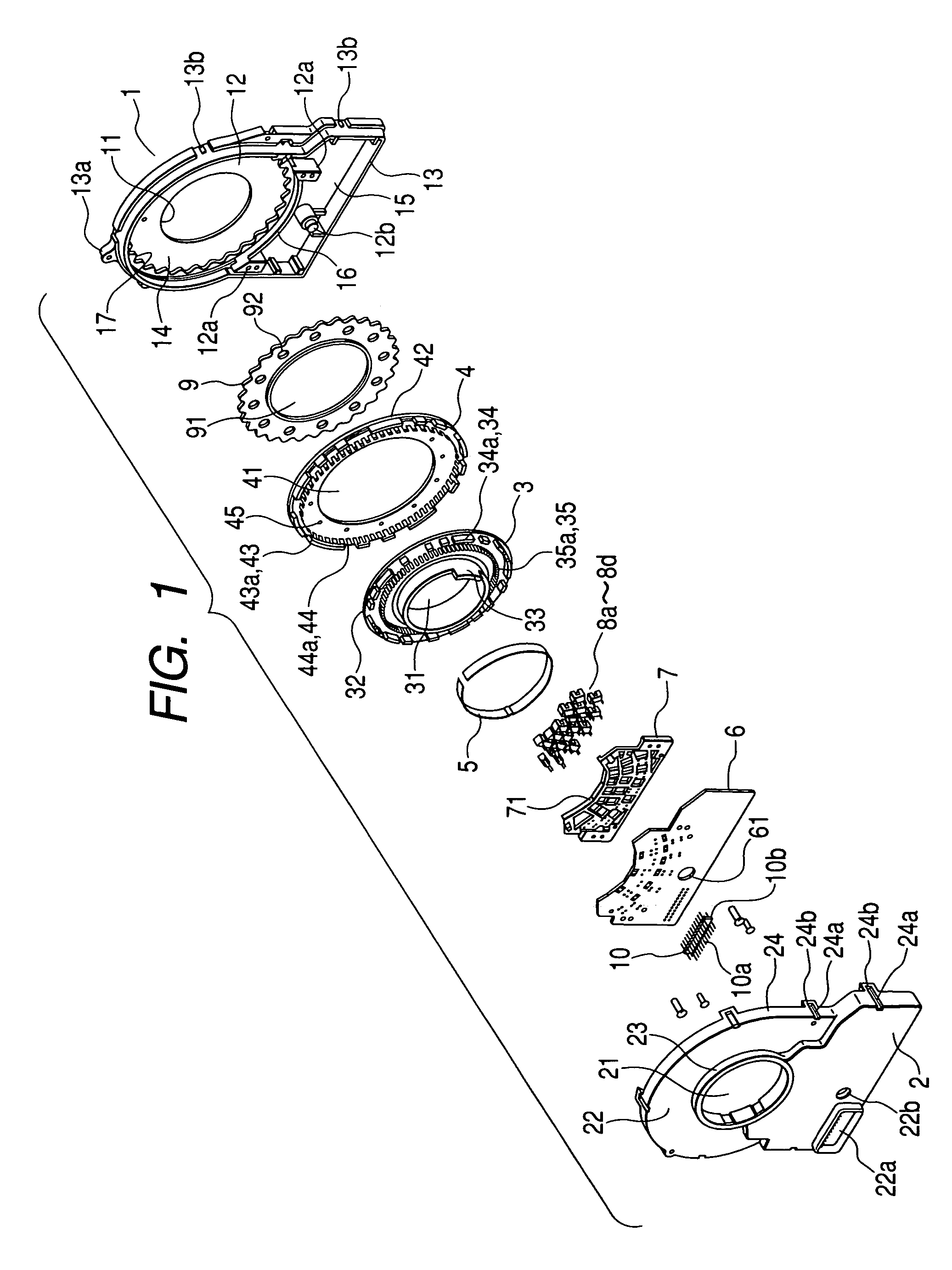Rotating member-supporting structure and rotation detecting device having the same