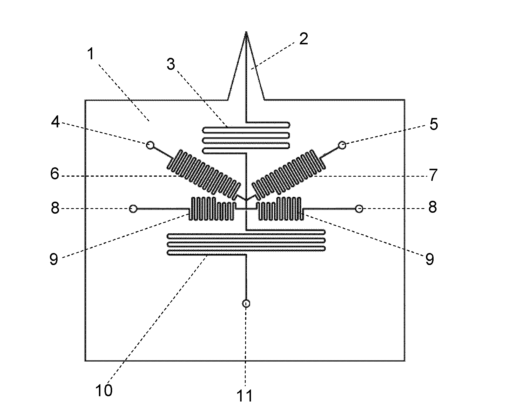 Microfluidic concentration gradient droplet generating chip, generating device and application