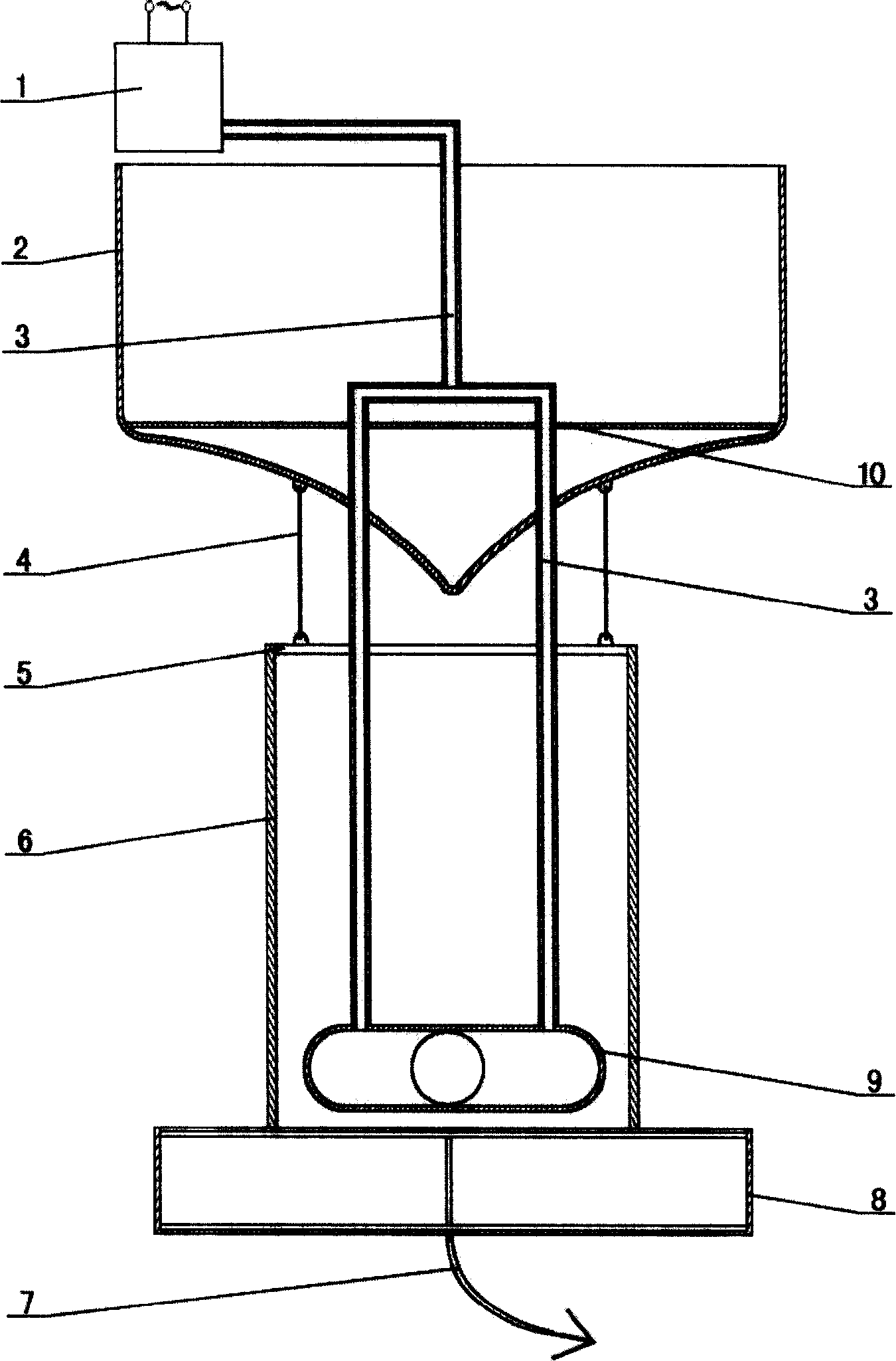 Aeration flow guiding water circulation treatment device