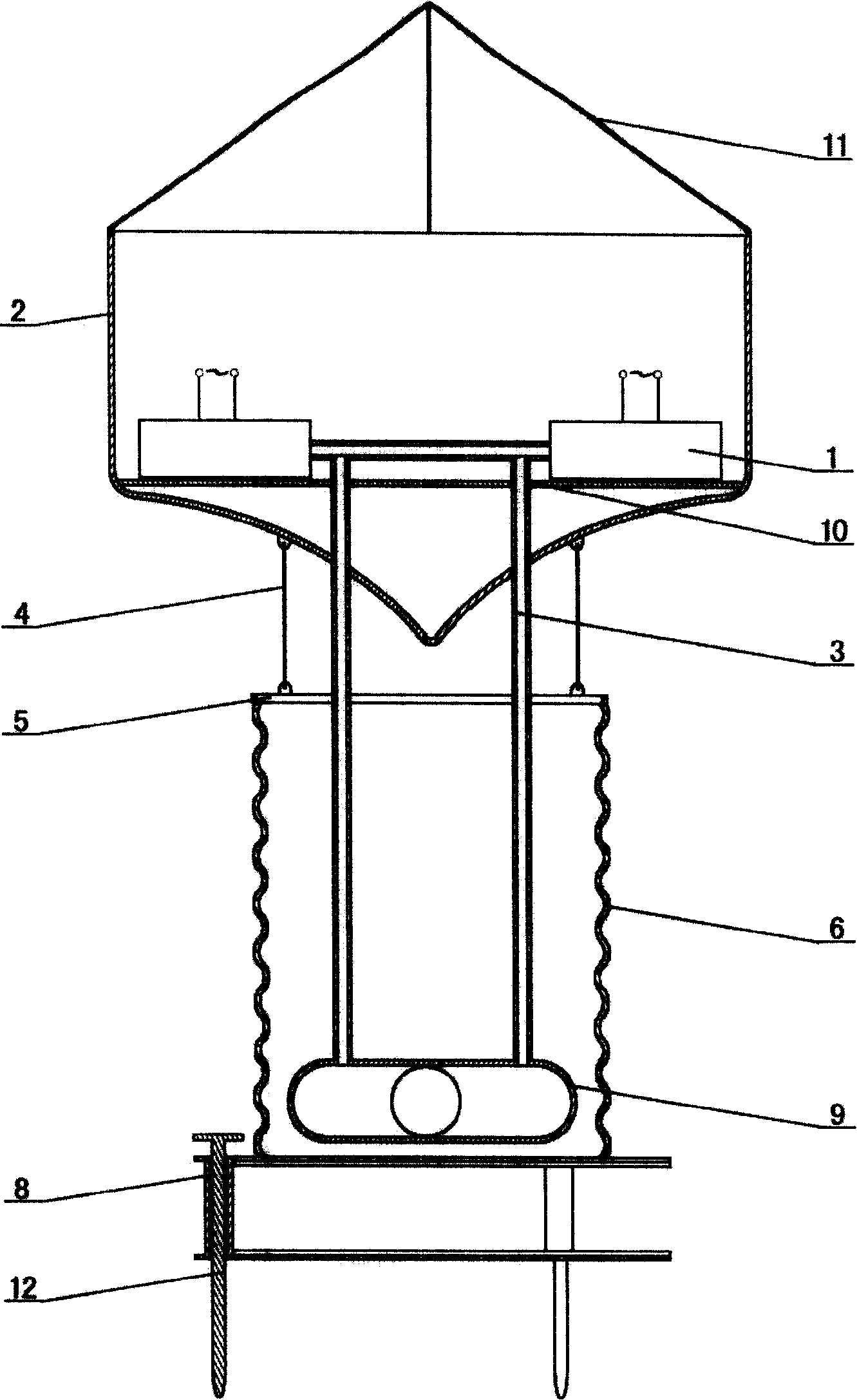 Aeration flow guiding water circulation treatment device