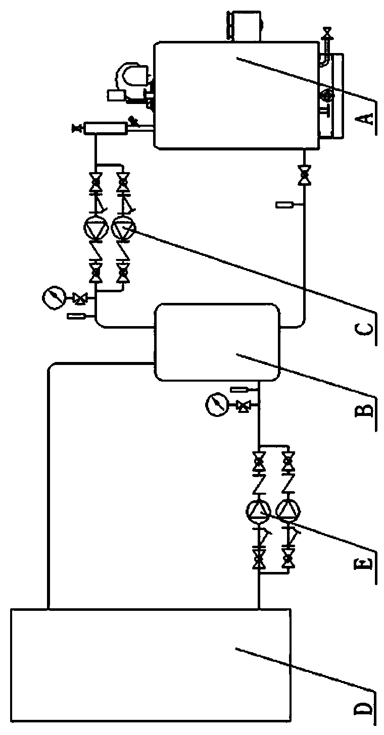 Integrated through-flow normal pressure hot water boiler