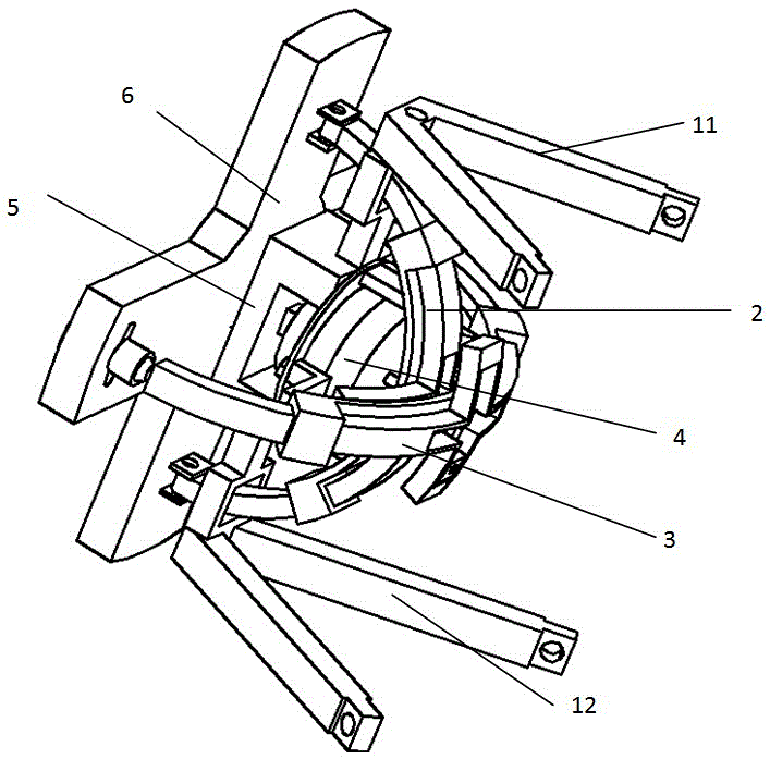 Adjusting device for camber angle and toe-in angle of vehicle