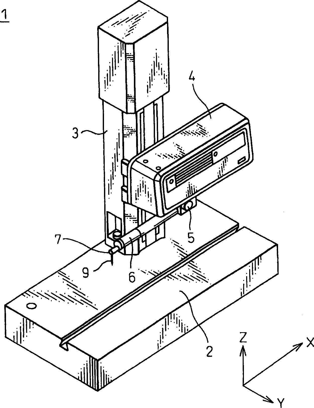 Surface roughness and/ or contour shape measuring apparatus