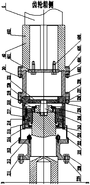 A kind of pqf continuous rolling mill connecting shaft and its roll changing method