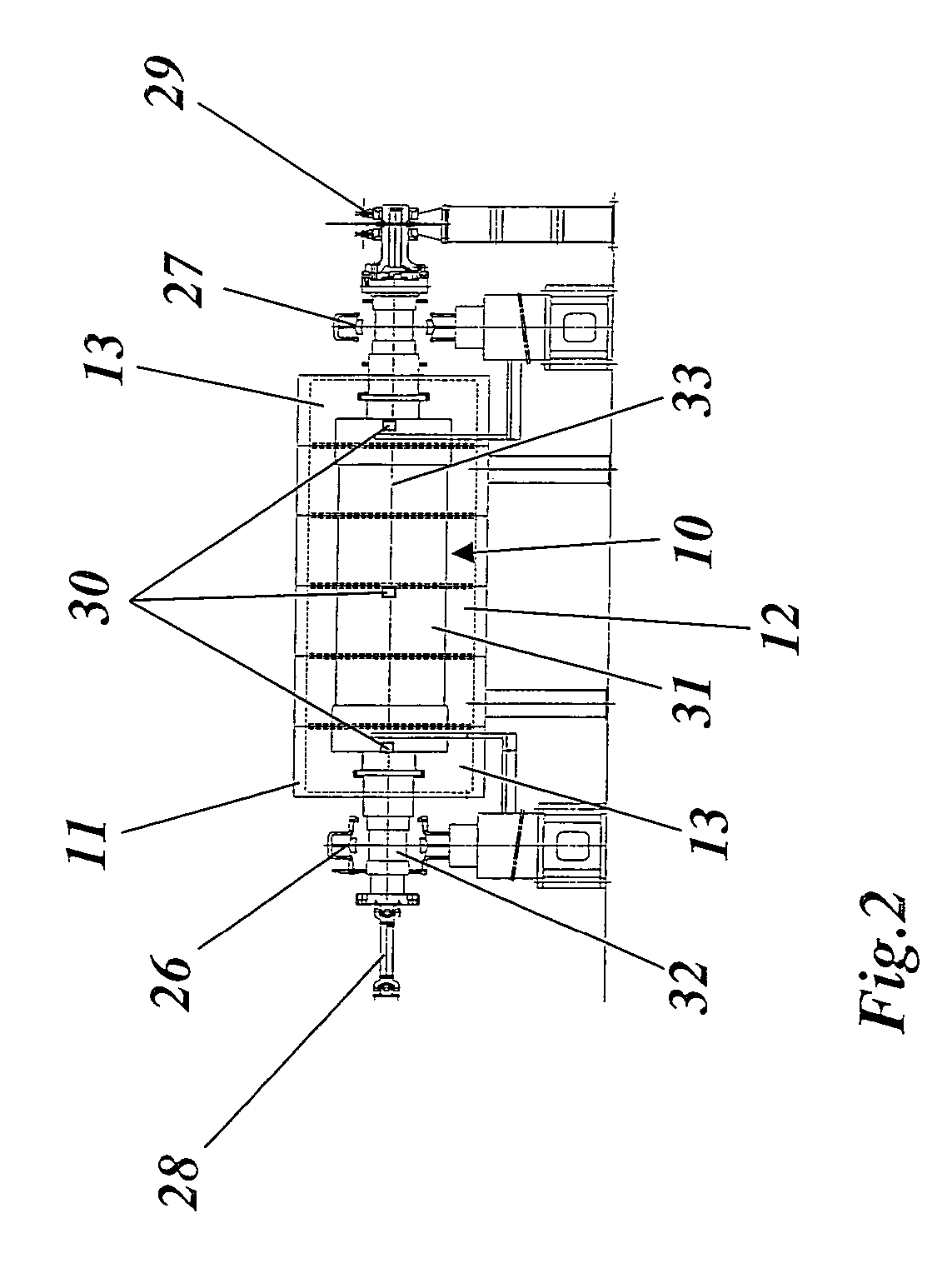 Method for testing the thermally induced unbalance of a rotating machine part, in particular the rotor of a turbogenerator, and device for carrying out the method