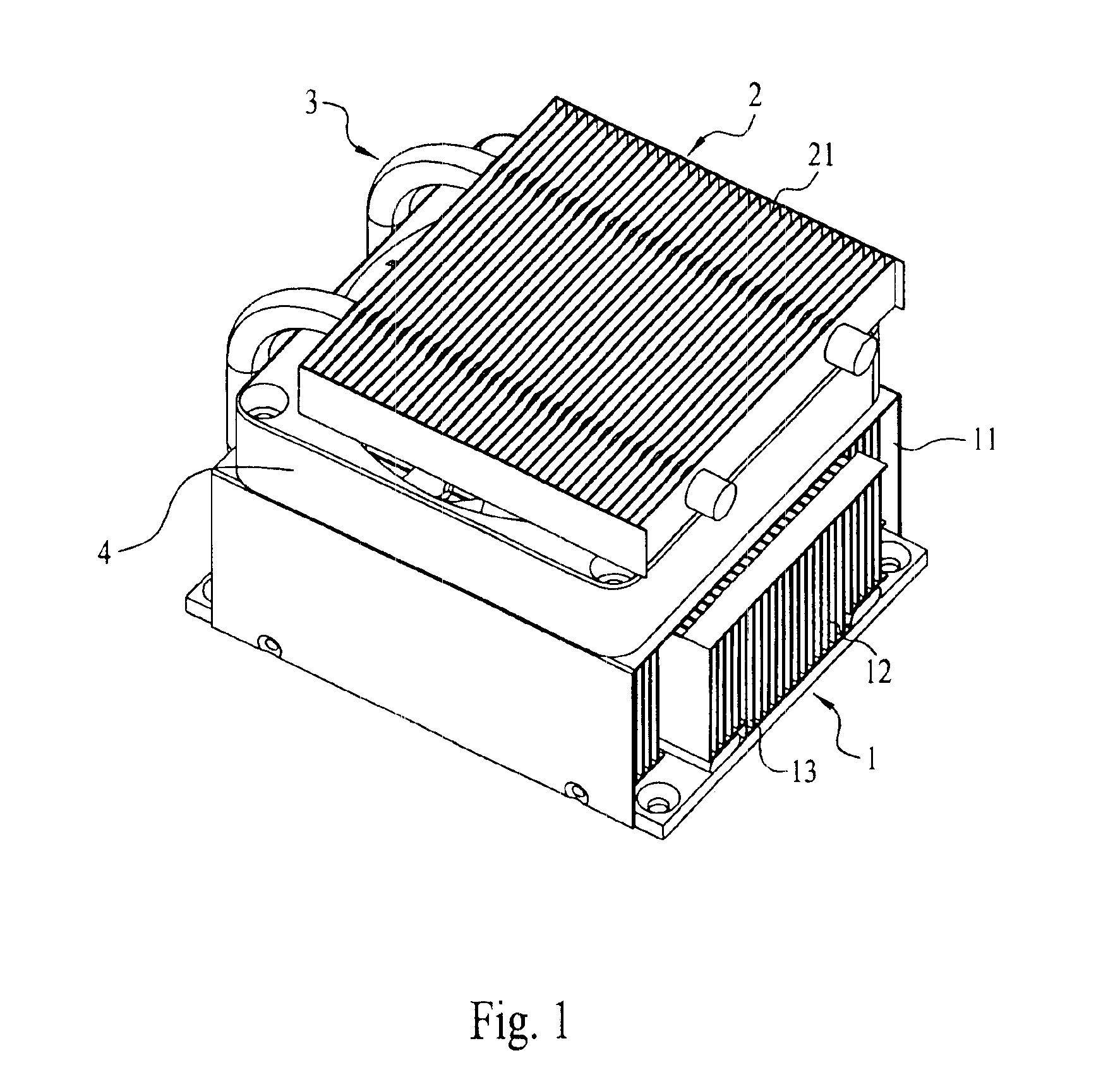 Heat sink assembly with heat pipe