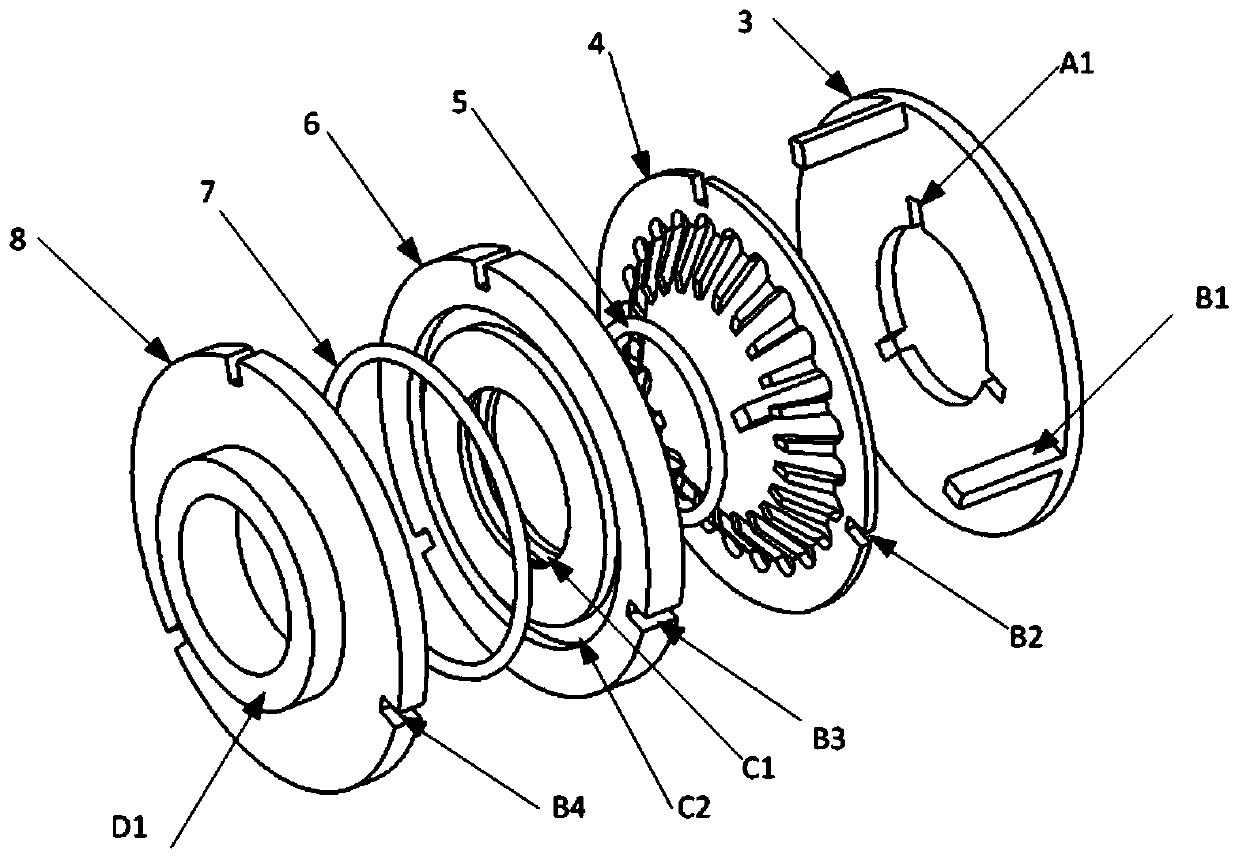 A diaphragm spring compensation type mechanical seal device