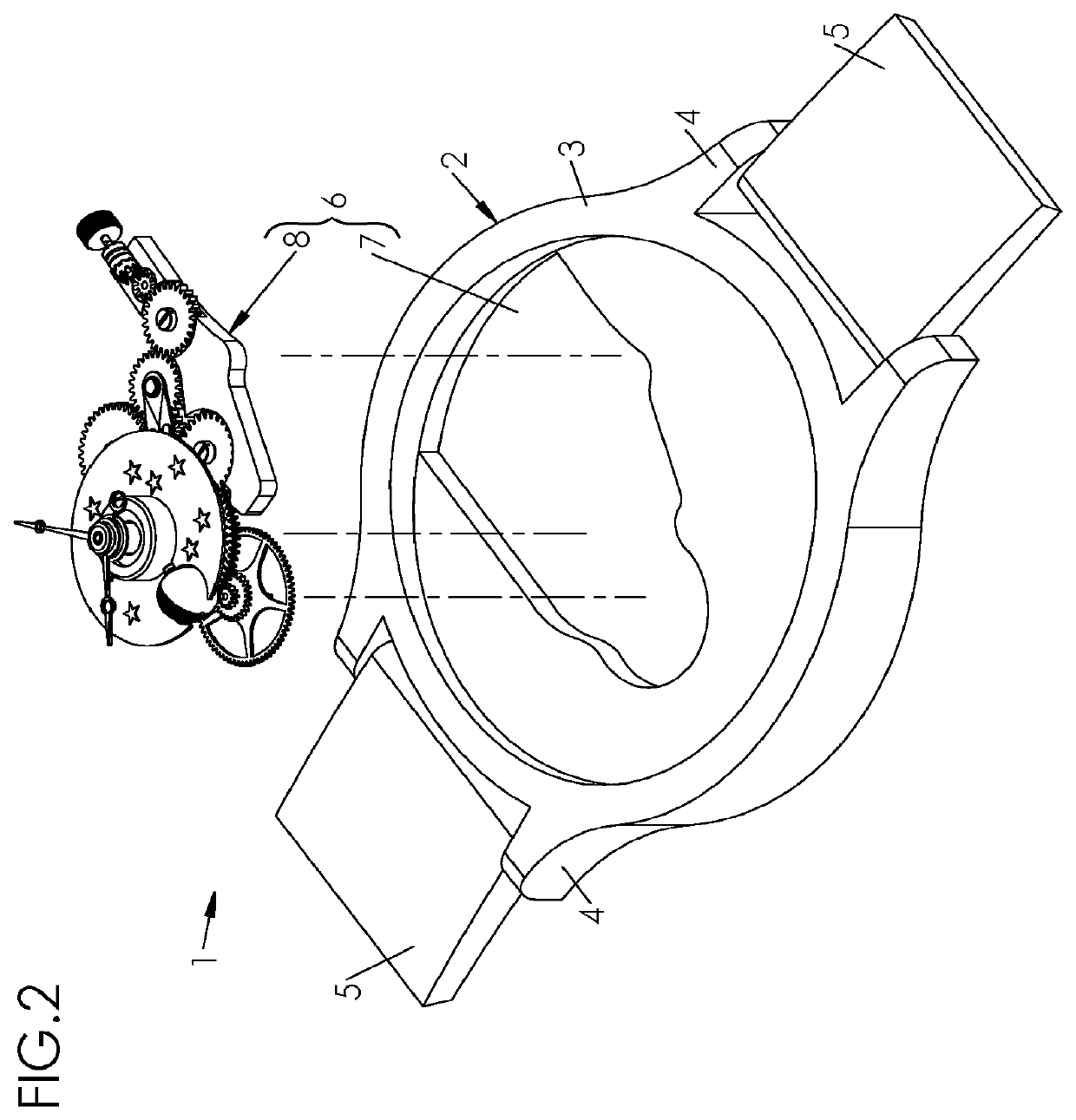 Timepiece mechanism for displaying the lunar day and moon phase, with a correction system using a double kinematic chain