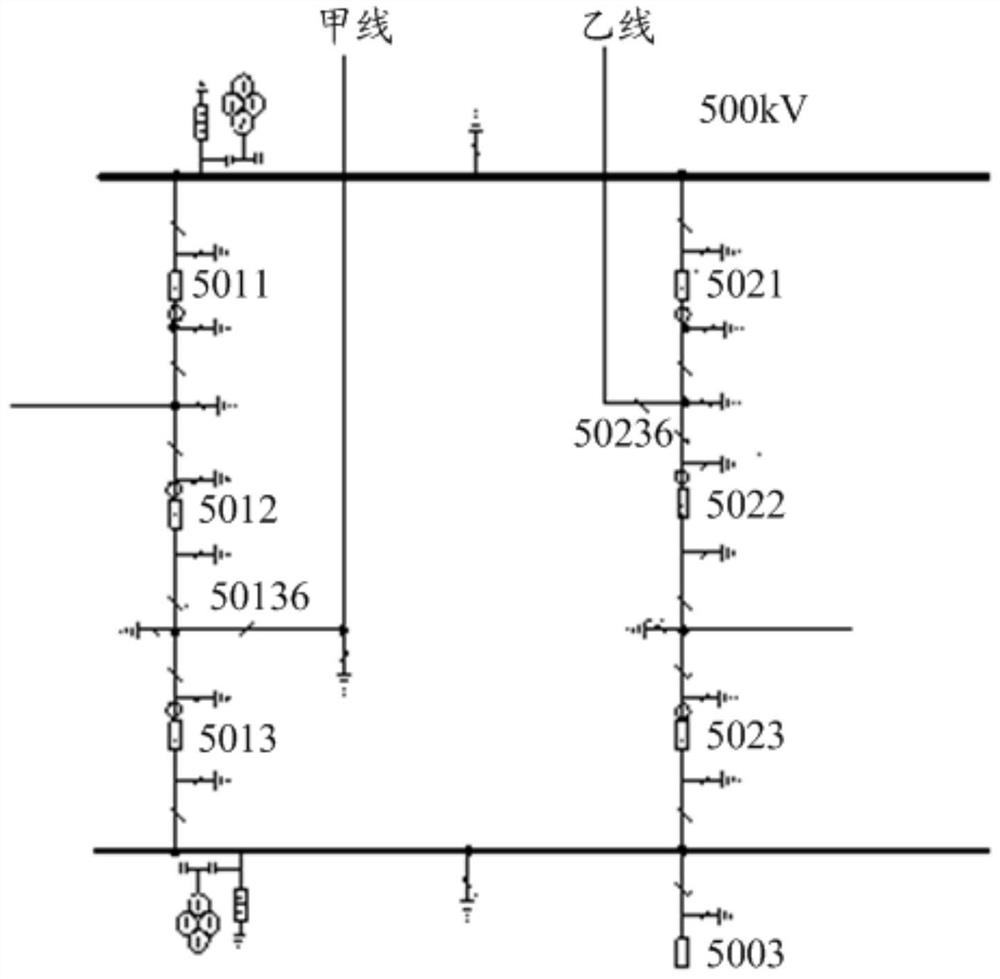 Spare power automatic switching method and device for 500kV charging line