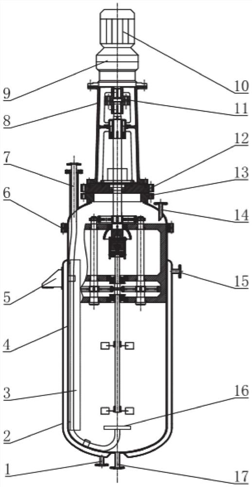 A variable-angle planetary tilt stirring device with a planable path of the stirring blade