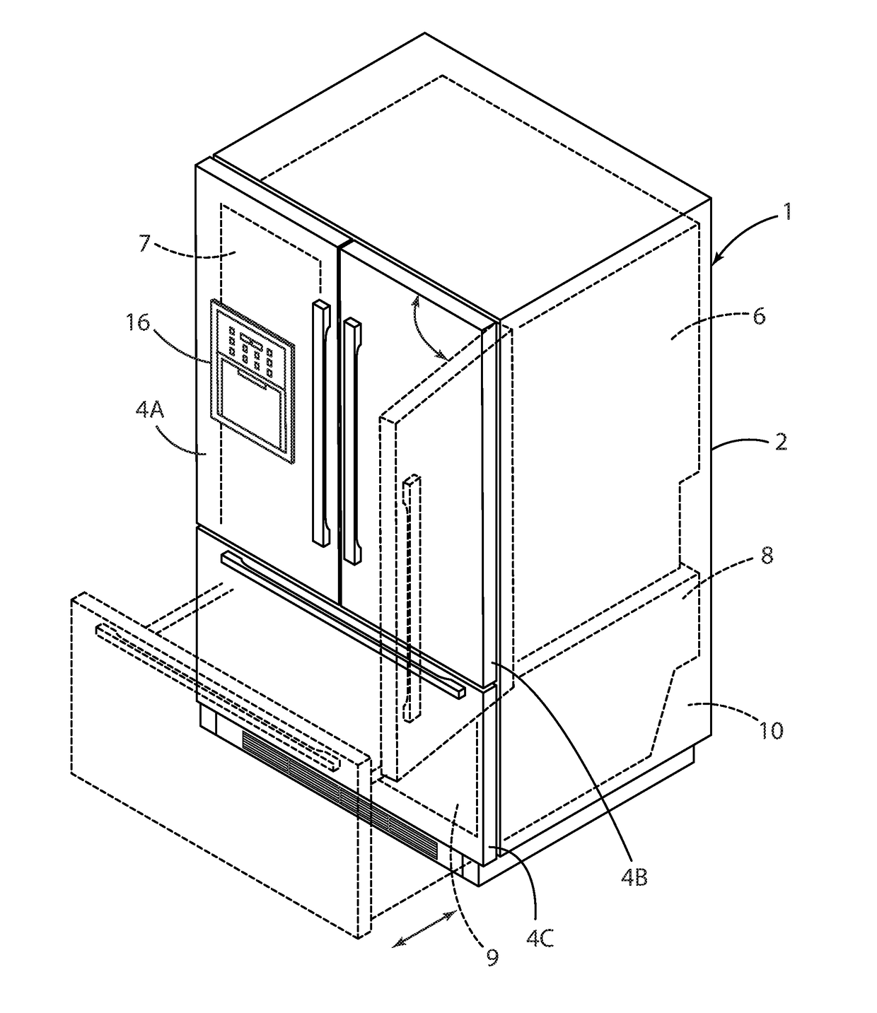 Multi-layer gas barrier materials for vacuum insulated structure