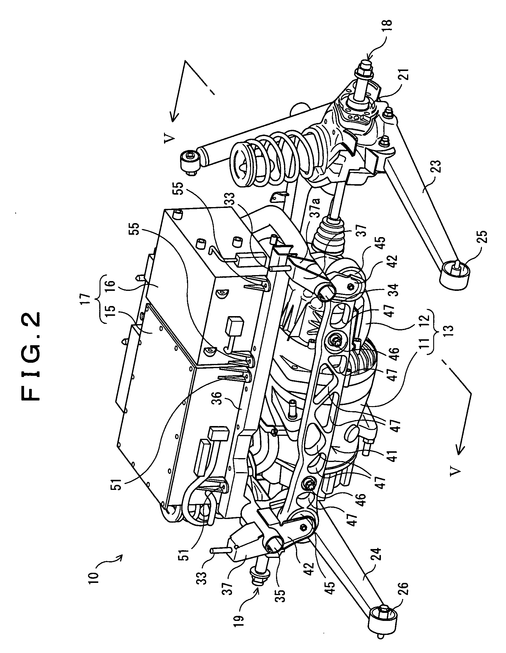 Electric motor mounting structure for vehicles