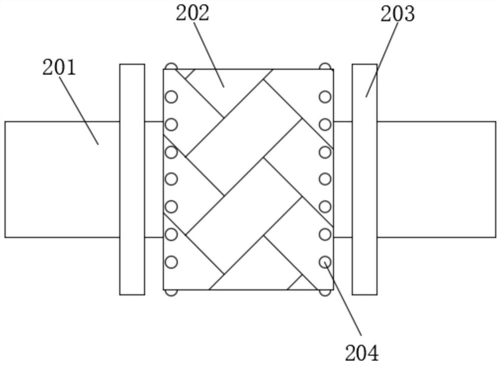 Flow guide full-wrapping type oiling roller for chemical fiber production and processing