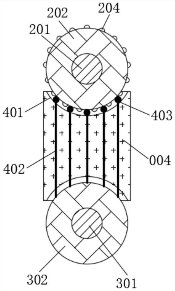 Flow guide full-wrapping type oiling roller for chemical fiber production and processing