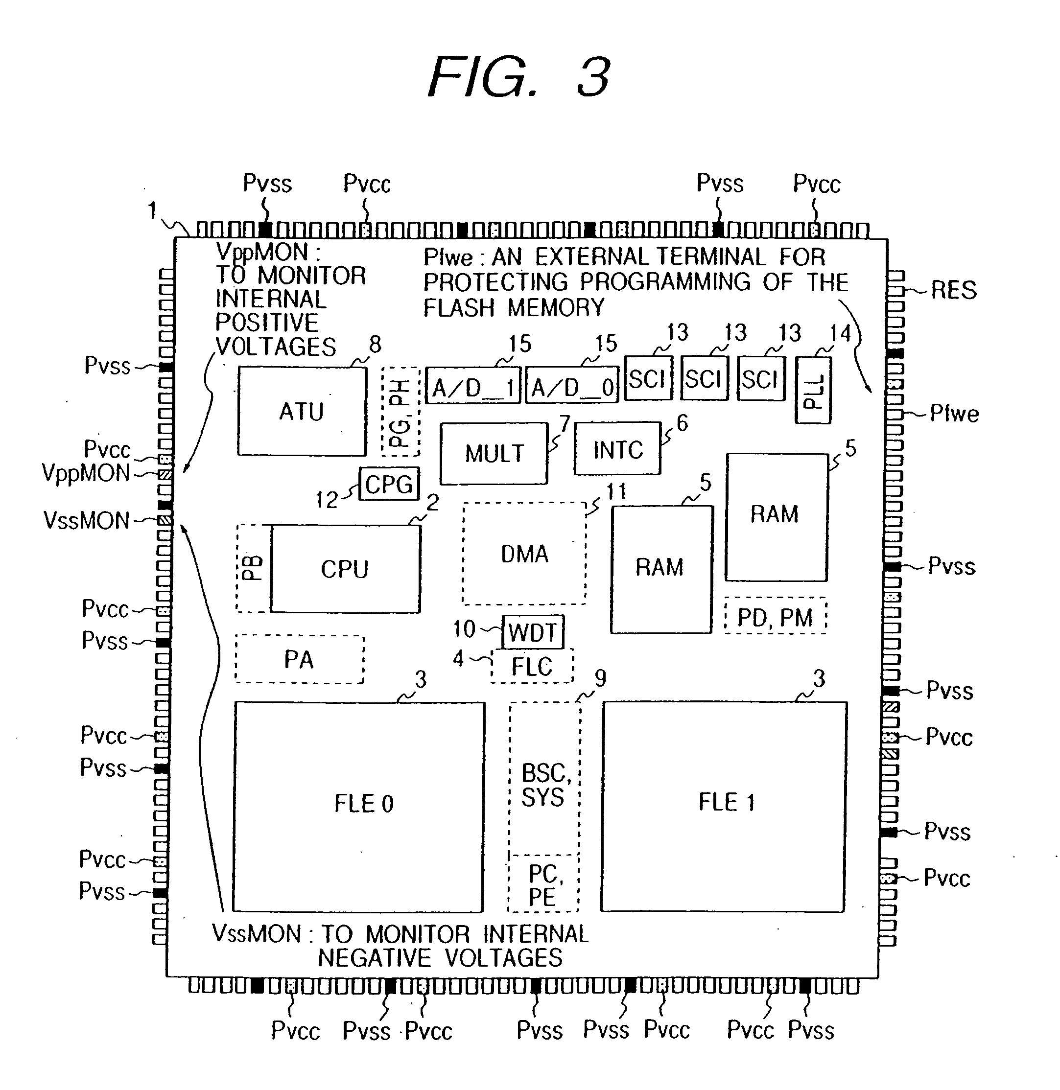 Microcomputer and microprocessor having flash memory operable from single external power supply